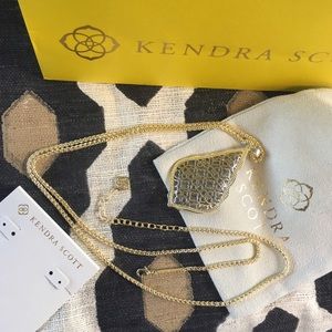 Kendra Scott Aiden Gold Long Pendant Necklace